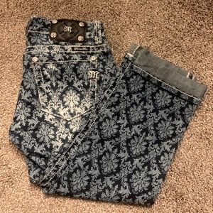 Miss Me Jeans | Size 27 | Cuffed Capri | Print